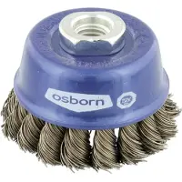 Osborn gezopfte Topfbürste (65 mm, Stahlbesatz, M14 Gewinde, 20 mm Besatzlänge)