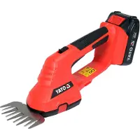 YATO Potatore a batteria per erba e siepi, 18 V, 1 batteria da 2,0 Ah
