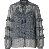 Pepe Jeans per donna. PL3051398 Blusa blu navy ambra (L), Casual, Classico, Poliestere, Manica lunga