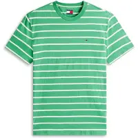 Tommy Hilfiger Regular Stripe Ss Tee Bahama Green Stripe Taglia: S | Magliette basic Outlet | Uomo | Verde