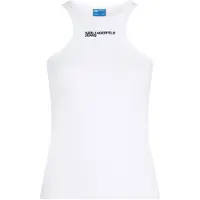 Karl lagerfeld Klj Ribbed Logo Tank White Taglia: XL | Canottiere Outlet | Donna | Bianco