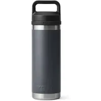Yeti Rambler Bottle 18oz Chug Cap, Charcoal Grey, tazza thermos con coperchio, 532 ml