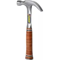 Estwing E12C Curved Claw Hammer EWEE12C Stacked Leather Grip, martello da carpentiere 340 grammi