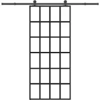 vidaXL Porta scorrevole con rubinetteria 90x205 cm ESG vetro e alluminio