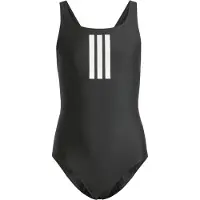Adidas Kid's 3 Stripes Mid Suit Costume intero Bambini (152, nero/grigio)