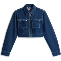 Tommy Hilfiger Zip Through Jacket Denim Dark Taglia: L | Giacche di jeans Outlet | Donna | Blu