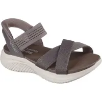 SKECHERS Sandalo 'Sandalette Damen 119975 DKTP Kunststoff (Synthetik) in braun' marrone