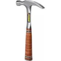 Estwing E12S Straight Claw Hammer EWEE12S Stacked Leather Grip, martello da carpentiere 340 grammi