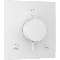 Hansgrohe Ecostat Comfort E Thermostat encastré pour 2 consommateurs avec combinaison de sécurité intégrée, 33716700, 33716700