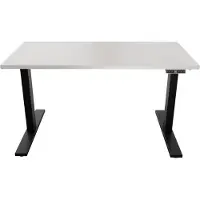 Bisley Scrivania E-WonderTech - Finitura: grigio chiaro, struttura: nero, dimensioni: 140 x 80 cm