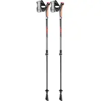 LEKI Instructor Lite Bastoni da nordic walking (100-125 cm, grigio/rosso)