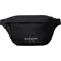Calvin Klein Marsupio 'Monologo Embroidery' grigio scuro / nero / bianco
