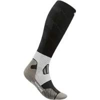 Bauerfeind Sports Trail Run Compression Socks Calze da running Uomo (38-41 - Wade L, nero/grigio)