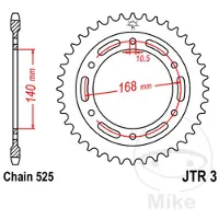 JT Sprockets Pignone Posteriore 525 Jtr3.41 Steel