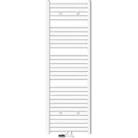 LuxeBath Radiatore da bagno attacco centrale 600 x 1800 mm bianco dritto con termostato e set di collegamento angolo muro bianco - Radiatore, senza elemento riscaldante