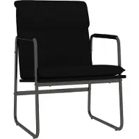 vidaXL Sedia lounge nera 55x64x80 cm tessuto