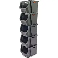 HBM Scatola di stoccaggio TACTIX, impilabile, 45,5 x 58 x 40 cm