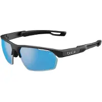Bolle - Occhiali da sole polarizzati - Victus Pro Black Matte - Sky Blue Polarized in Pelle - Taglia M - Nero