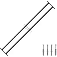 vidaXL Griglia di sicurezza per finestre , 176 x 30 cm, acciaio zincato