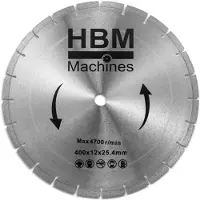 HBM lama per sega 400 mm per sega professionale per calcestruzzo , sega a nastro, troncatrice
