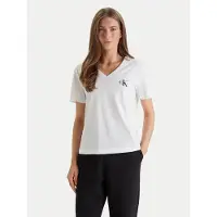 Calvin Klein Logo V-neck 2-pack Tee Adrenaline Rush/brilliant White Taglia: XL | Pantaloni Outlet | Donna | Bianco
