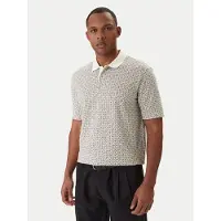 Armani Exchange per uomo. XM000736AF10819F1165 Polo beige elasticizzata (L), Casual, Cotone, Manica corta