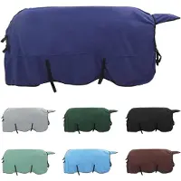 vidaXL Coperta per cavalli, blu navy, 155 cm, in poliestere e pile
