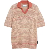 Armedangels Yarnmix Knit Maglia polo Uomo (M, fuchsia/beige)