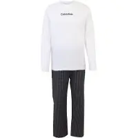 Calvin Klein Ls Tee Pant Set Classic White Top/summit Plaid Taglia: XL | Pigiameria Outlet | Uomo | Bianco