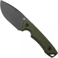QSP Knife Tiny TOT QS169-B2 Blackwashed 10Cr15MoV OD Green G10, coltello fisso