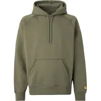 Carhartt WIP - Comoda felpa con cappuccio - Hooded Chase Sweat Leaf Gold per Uomo in Cotone - Taglia M - Kaki