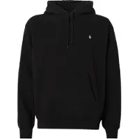 Volcom - Felpa con cappuccio in cotone - Single Stone Pullover Black per Uomo in Cotone - Taglia XL - Nero