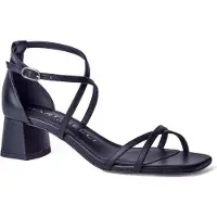 Martinelli per donna. S051-B431PY Sandali in pelle nera Vettabbia (40), Nero, 5 a 8cm, Fibbia, Casual, Classico