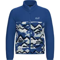 Jack Wolfskin Kid's Paw Era 100 Print Fullzip Giacca in pile Bambini (176, blu)