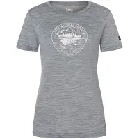 Super.natural Women's Exploring Tee Maglia merino Donna (XS, grigio/bianco)