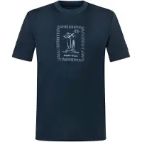 Super.natural Palm Island Bio Jersey Tee Maglia merino Uomo (L, blu)