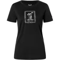 Super.natural Women's Palm Island Bio Jersey Tee Maglia merino Donna (S, nero/grigio)