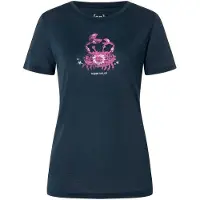 Super.natural Women's Mrs Crab Tee Maglia merino Donna (XS, blu/rosa)