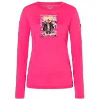 Super.natural Women's Crazy Mouse L/S Maglia merino Donna (XS, rosa/ various)