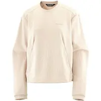Salomon Women's Motomesh Crewneck Maglia a manica lunga Donna (M, beige/bianco)