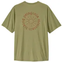 Patagonia Cap Cool Daily Shirt Spoke Stencil Maglia funzionale Uomo (XXL, olivia)