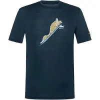 Super.natural Duck Dive Tee Maglia merino Uomo (XL, blu)