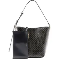 Calvin Klein Emblem All-over Print Medium Bucket Bag Black Taglia: OS | Borse a mano Outlet | Donna | Nero