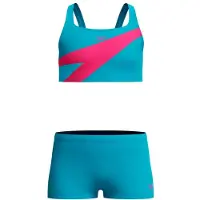 Speedo Kid's Hyperboom Butterfly Back Two Piece Bikini Bambini (128, turchese)