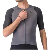 Castelli Aero Race 8S Jersey Maglietta da ciclismo Uomo (XXL, grigio)
