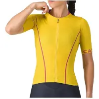 Castelli Women's Anima Flow Jersey Maglietta da ciclismo Donna (L, giallo)