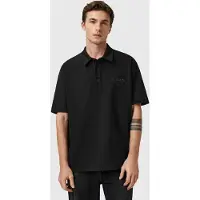 AllSaints Xander Ss Polo Jet Black Taglia: S | Polo Outlet | Uomo | Nero
