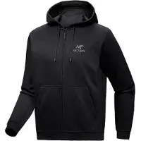 Arc'teryx Emblem Fleece Full-Zip Hoody Giacca in pile Uomo (XL, nero)