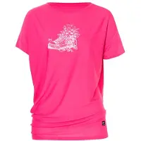 Super.natural Women's Flower Sneakers Loose Tee Maglia merino Donna (XS, fuchsia)