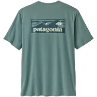 Patagonia Cap Cool Daily Shirt Boardshort Logo Maglia funzionale Uomo (XXL, turchese)